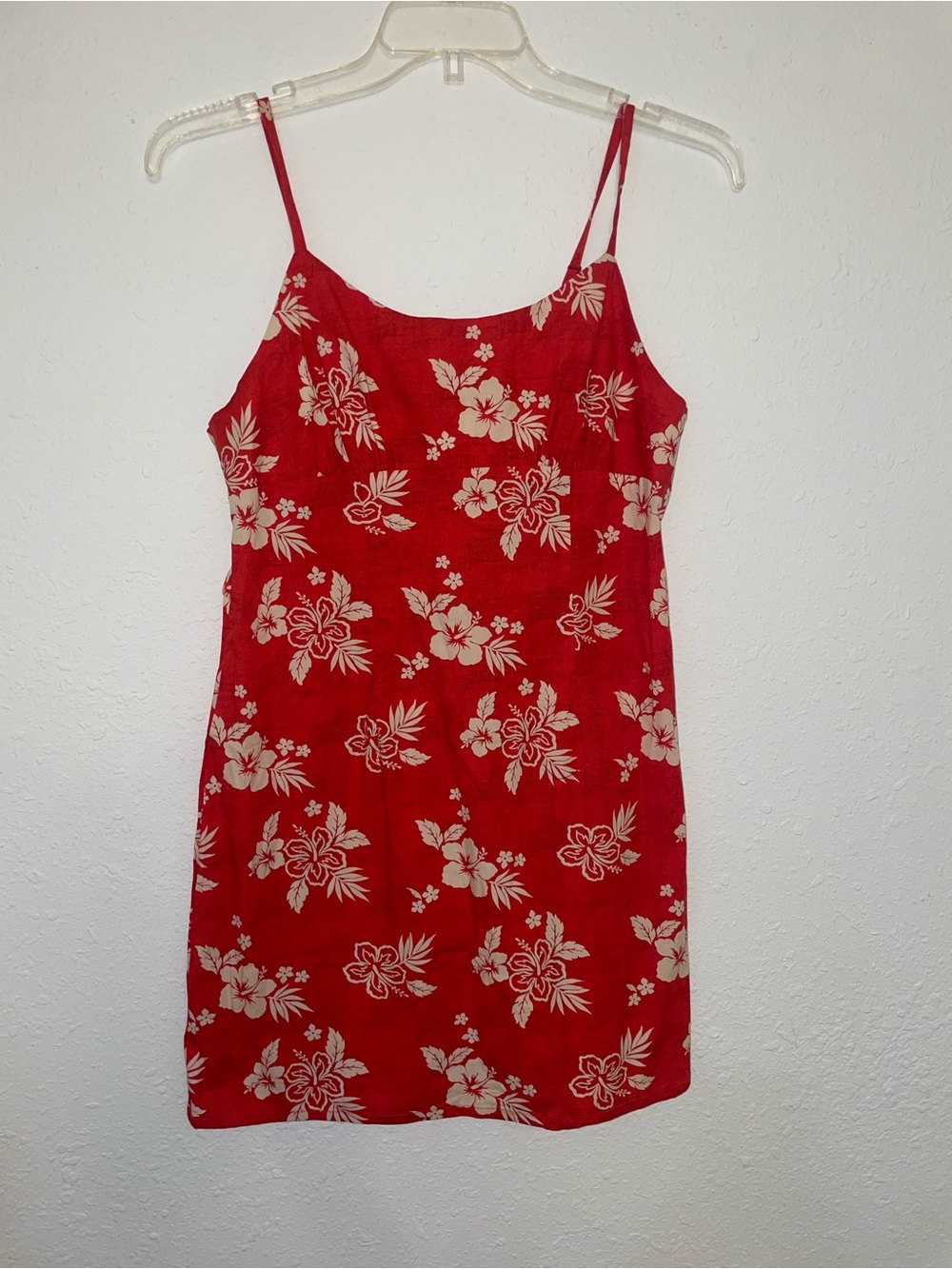 wild fable Red Floral Slip Dress with Cream Blooms